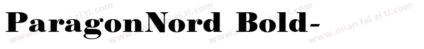 ParagonNord Bold字体转换